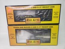 2 RAIL KING CRANE CAR SET
