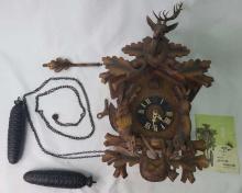 LARGE STAG CUCKOO CLOCK