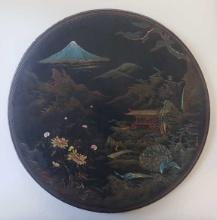 WOODEN  JAPANESE WALL HANGING - MT FUJI