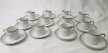 SET OF 12 NORITAKE DEMITASSE CUPS AND SAUCERS