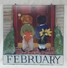 LARGE SIGNED NANCY THOMAS FEBRUARY PLAQUE