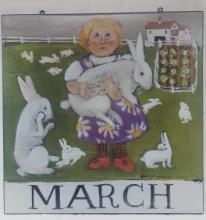 LARGE SIGNED NANCY THOMAS MARCH PLAQUE