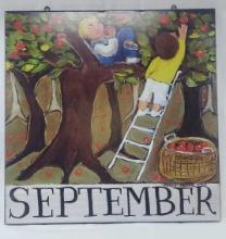 LARGE SIGNED NANCY THOMAS SEPTEMBER PLAQUE
