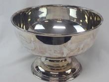 SILVER PLATE FOOTED PUNCH BOWL