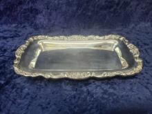 SILVER PLATE RECTANGULAR TRAY BY POOLE