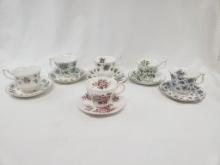 SIX ROYAL ALBERT CUPS AND SAUCERS