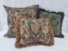 THREE DECORATIVE PILLOWS