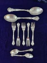 NINE PIECES OF GORHAM "CHANTILLY" SILVERWARE
