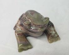 CARVED AGATE FROG