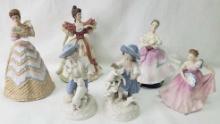 SIX PORCELAIN FIGURINES