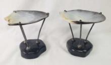 POLISHED CLAM SHELL ON MARBLE BASE - COOL!!!