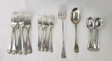WILLIAMSBURG SHELL PATTERN STERLING FLATWARE