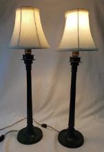 PAIR OF CANDLESTICK LAMPS