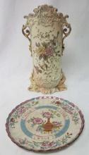 JAPAN BOTTLE PLATE  AND RW VASE