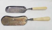 TWO BONE HANDLE SILENT BUTLERS