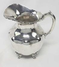 STUNNING MAP STERLING WATER PITCHER