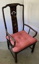 GORGEOUS ARM CHAIR WITH ORIENTAL BACKSLAT