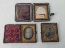 THREE ANTIQUE DAGUERREOTYPES