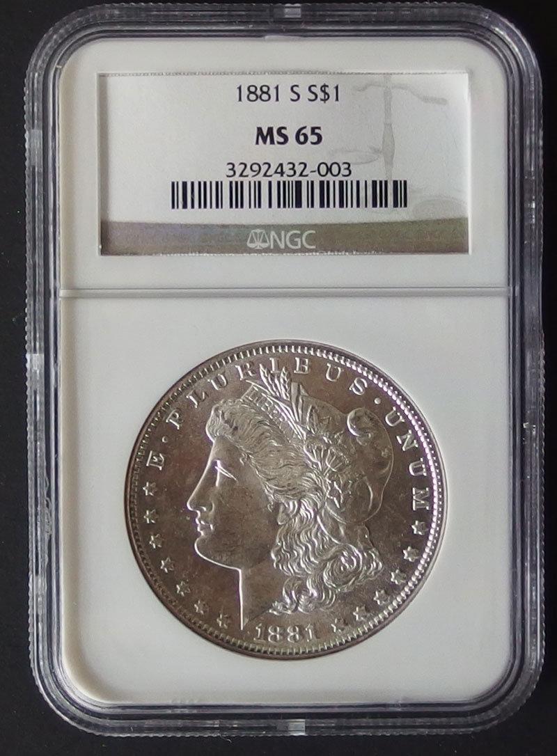 1881-S NGC MS-65 MORGAN SILVER DOLLAR COIN