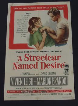 STREETCAR NAMED DESIRE VINTAGE MOVIE POSTER