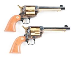 Lot of 2: Colt Single Action Army .45 Missouri Sesquicentennial Revolvers & Rig.