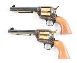 Lot of 2: Colt Single Action Army .45 Missouri Sesquicentennial Revolvers & Rig.