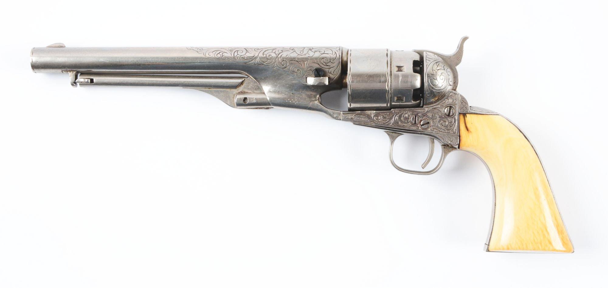 (A) Engraved & Plated Colt Model 1860 Army Percussion Revolver.