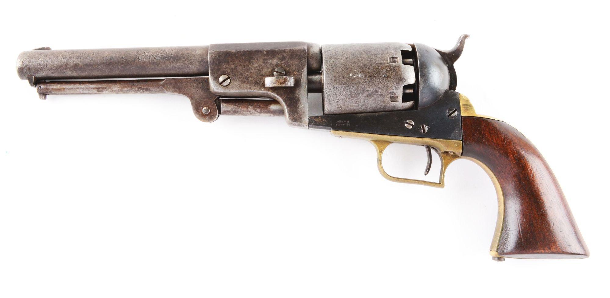 (A) Colt 3rd Model Dragoon Percussion Revolver.