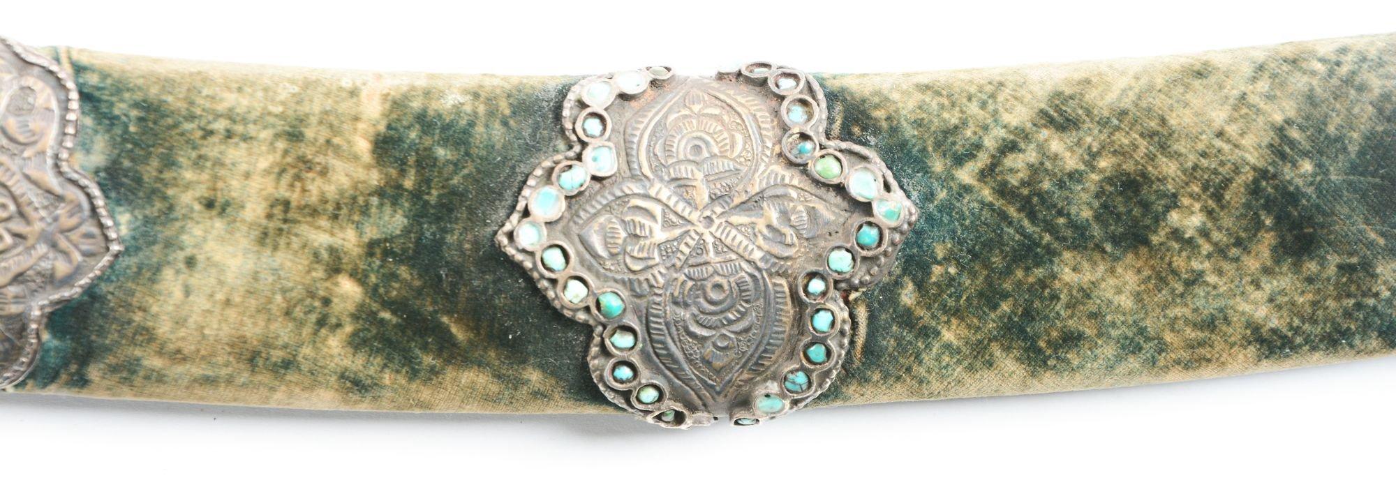 Fine Jade Hilted Silver Mounted Shamshir.