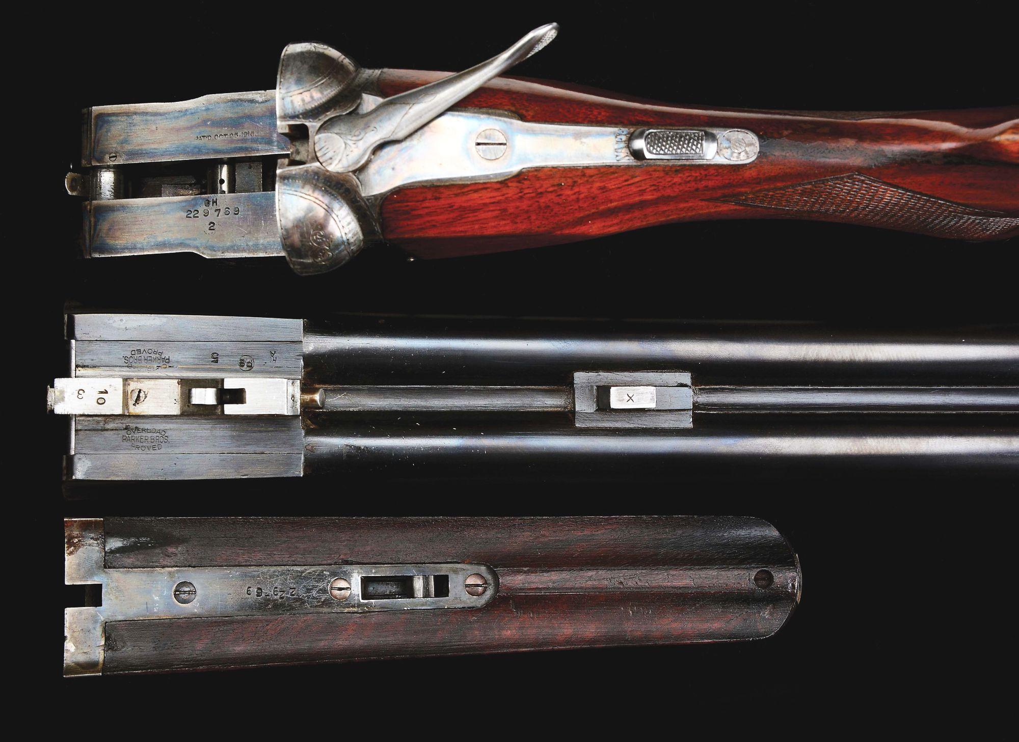 (C) Extremely Rare High Original Condition Late Parker GH 10g Gauge With Steel Barrels (1929).