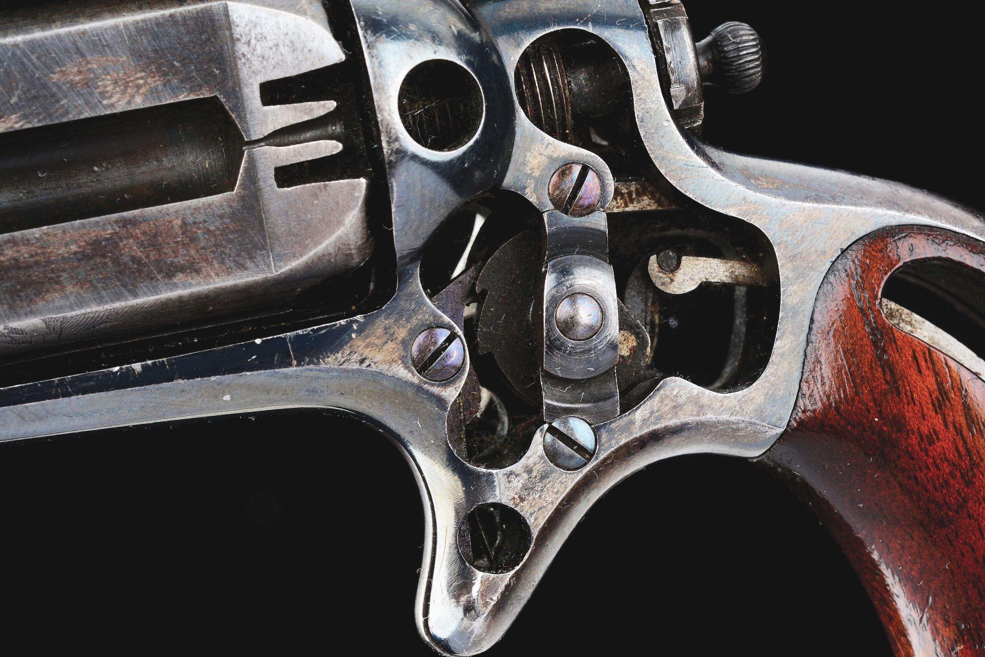 (A) Extremely Rare Colt Factory Cutaway 1855 Side Hammer Root Revolver (1857).