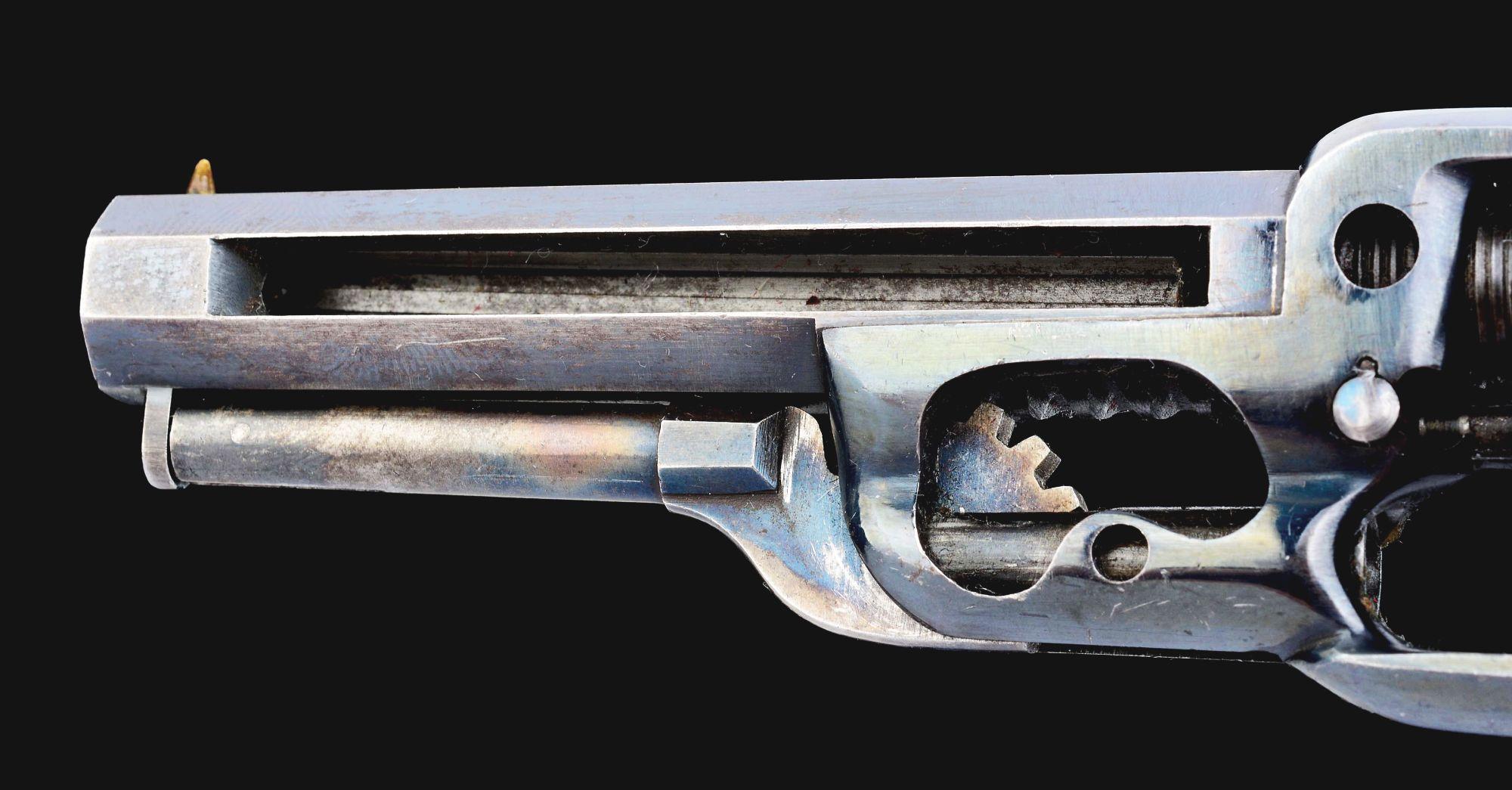 (A) Extremely Rare Colt Factory Cutaway 1855 Side Hammer Root Revolver (1857).