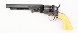(A) Rare Factory Engraved Cased Colt Model 1862 Pocket Navy with Ivory Grips (1861).