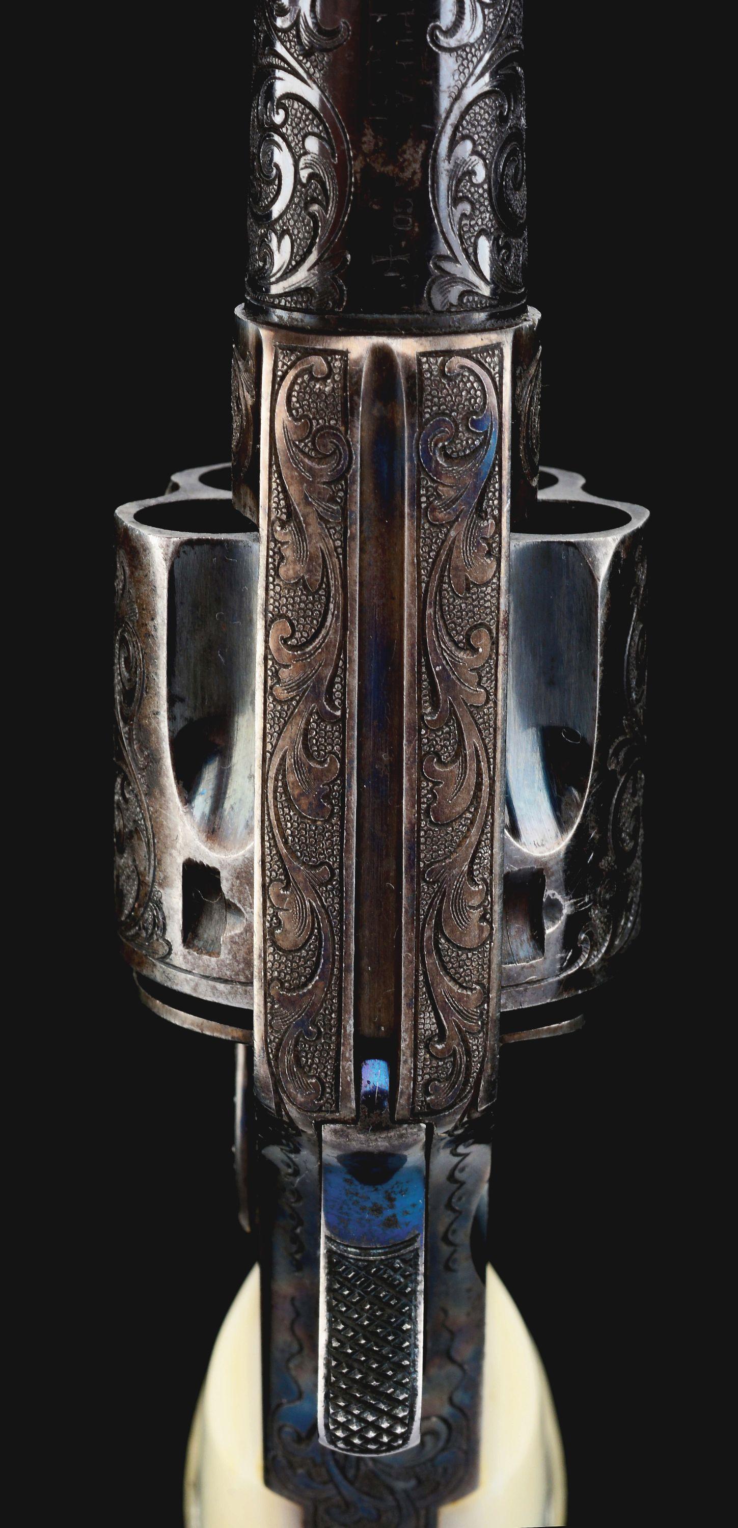 (A) Superb Factory Engraved "Big Colt" Colt New Line Single Action Revolver (1874).