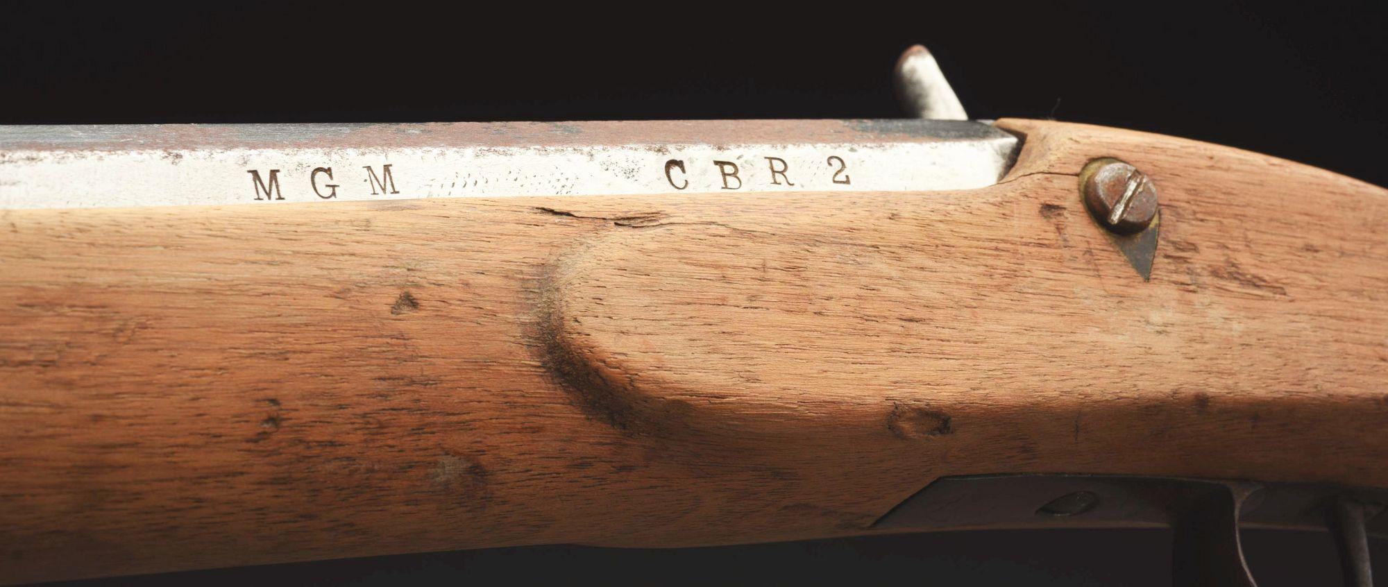 Documented Clark Gable's Half Stock Percussion Rifle From "across The Wide Missouri" Motion Picture.
