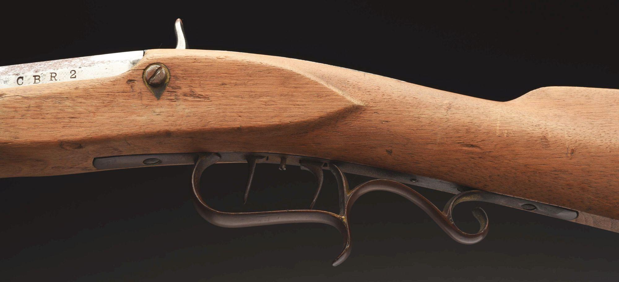 Documented Clark Gable's Half Stock Percussion Rifle From "across The Wide Missouri" Motion Picture.