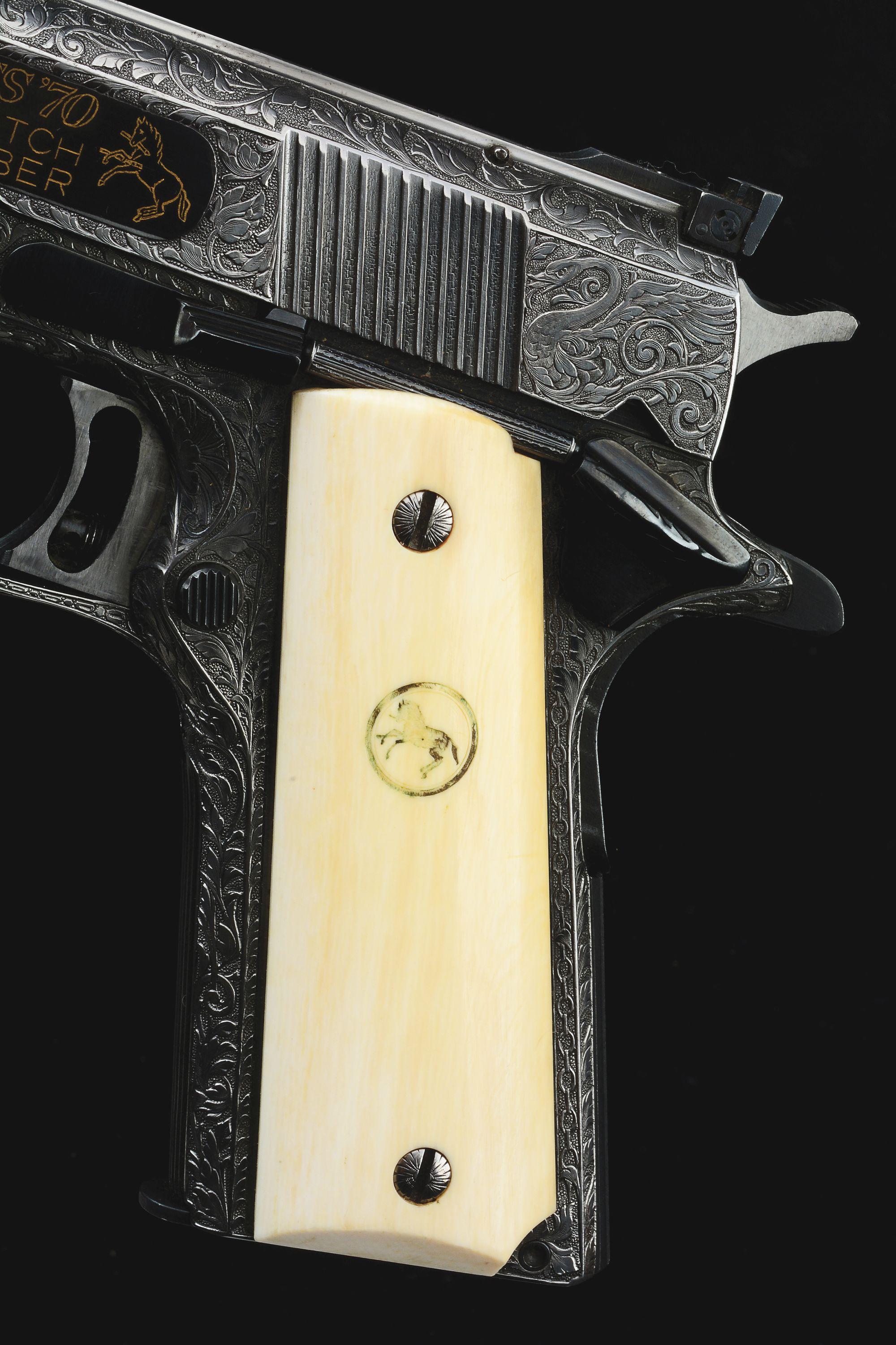 (M) Custom Engraved Colt Series 70 Gold Cup National Match Model 1911A1 Semi-Automatic Pistol (1974)