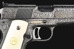 (M) Custom Engraved Colt Series 70 Gold Cup National Match Model 1911A1 Semi-Automatic Pistol (1974)