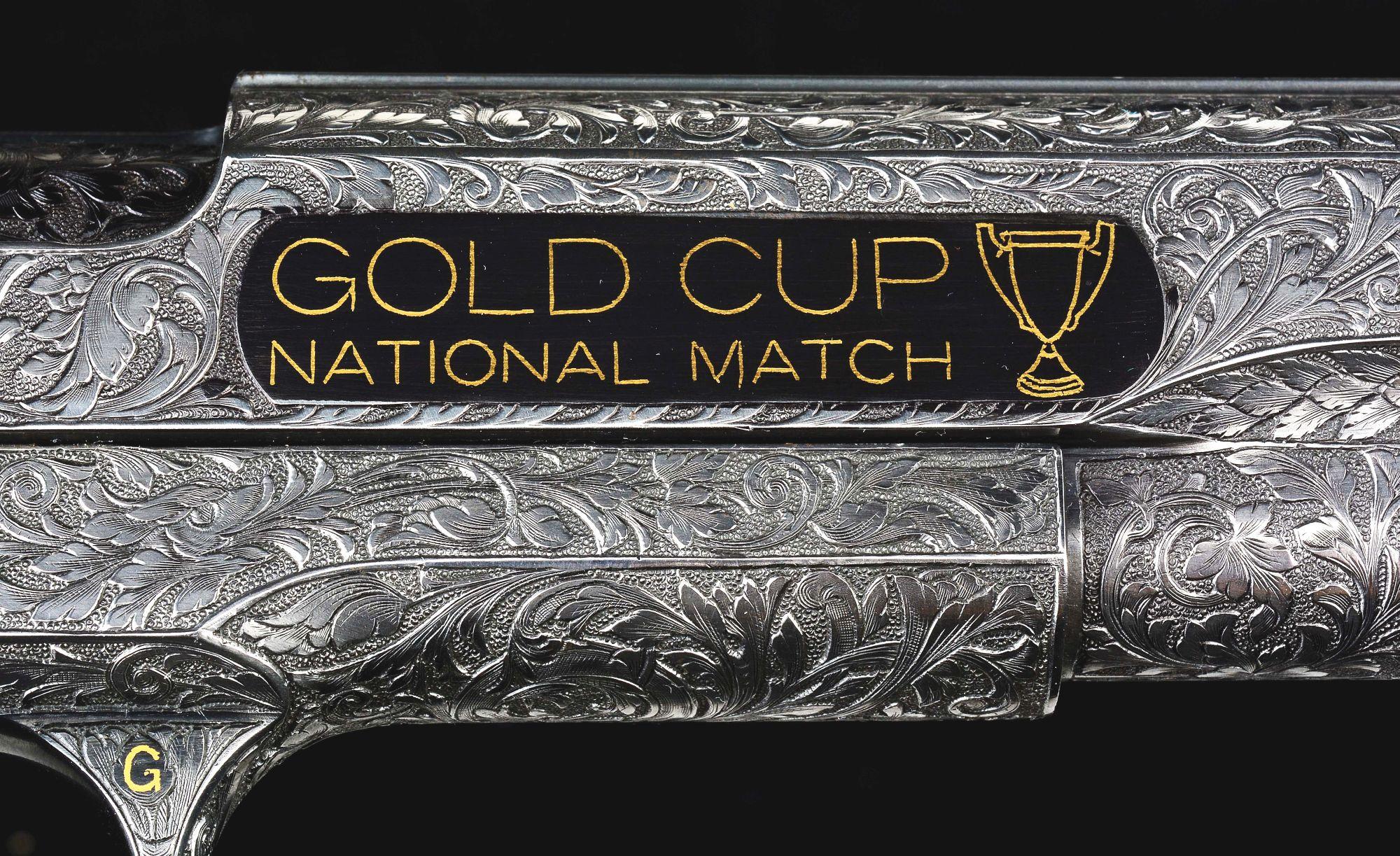 (M) Custom Engraved Colt Series 70 Gold Cup National Match Model 1911A1 Semi-Automatic Pistol (1974)