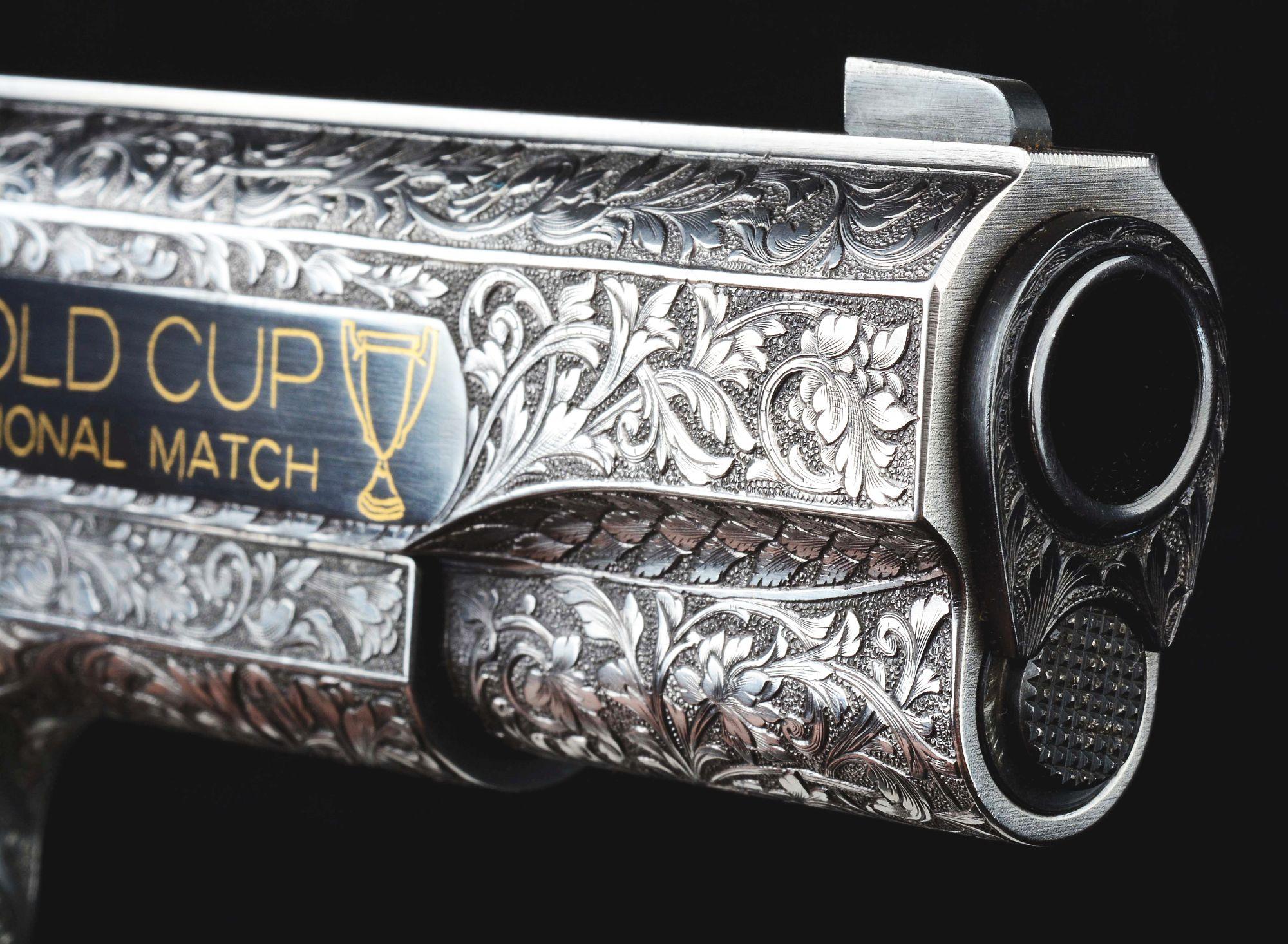 (M) Custom Engraved Colt Series 70 Gold Cup National Match Model 1911A1 Semi-Automatic Pistol (1974)