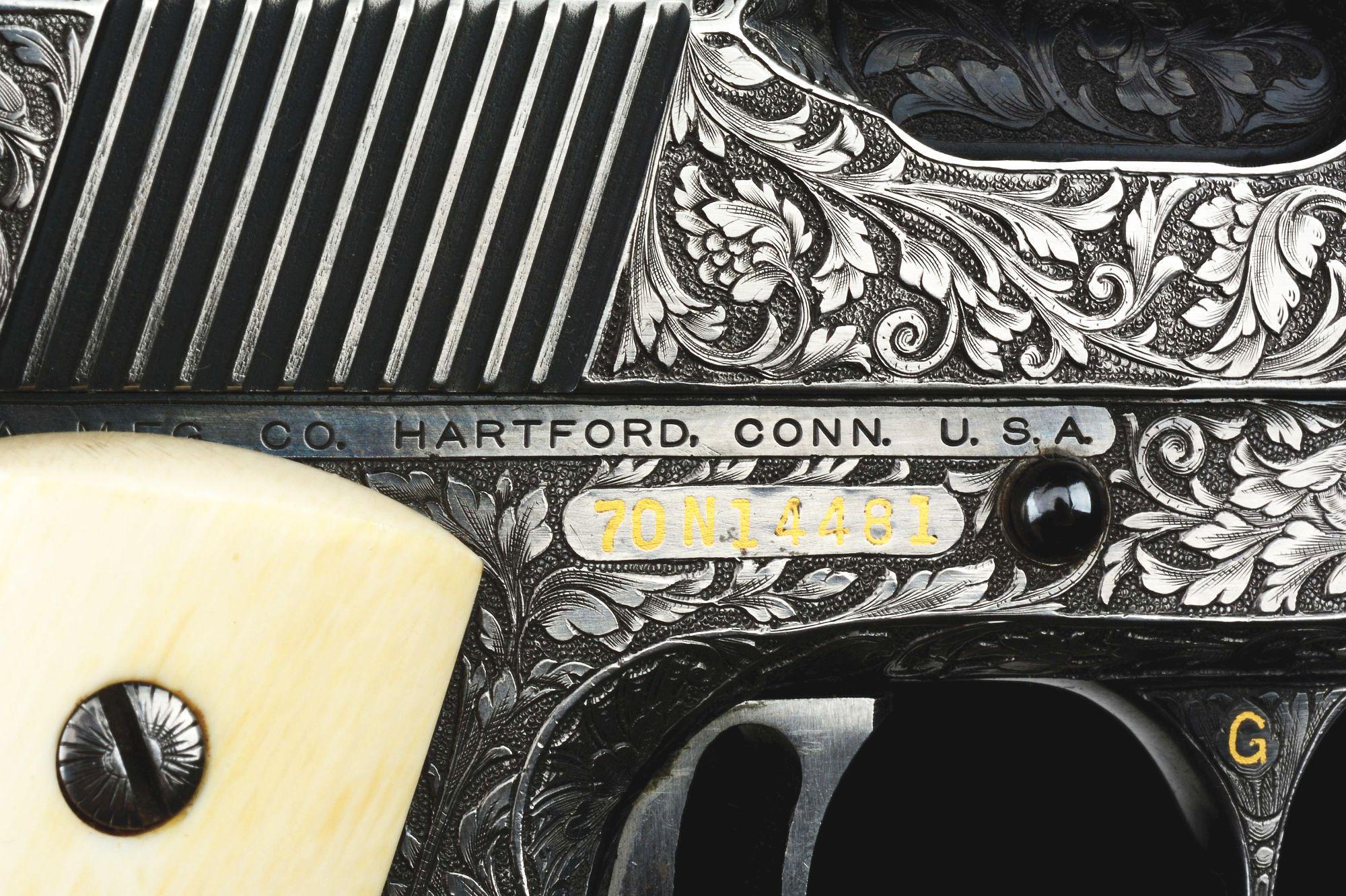 (M) Custom Engraved Colt Series 70 Gold Cup National Match Model 1911A1 Semi-Automatic Pistol (1974)