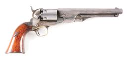(A) Rare 7 - 1/2" Colt 1860 Long Flute Silver Plated Army Revolver with Original Shoulder Stock