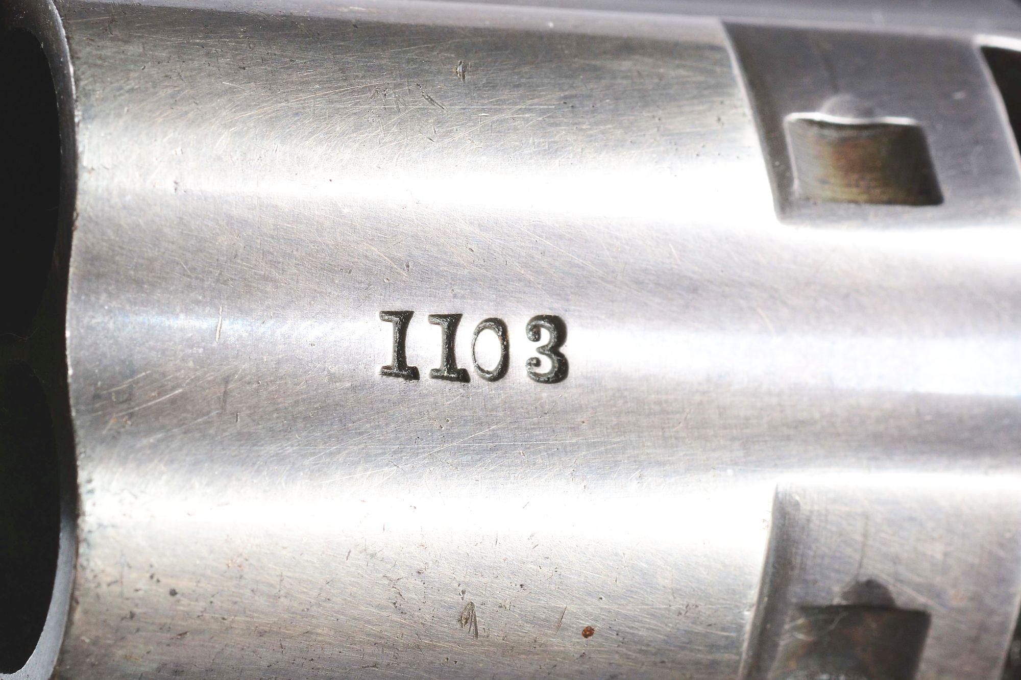 (A) Rare 7 - 1/2" Colt 1860 Long Flute Silver Plated Army Revolver with Original Shoulder Stock