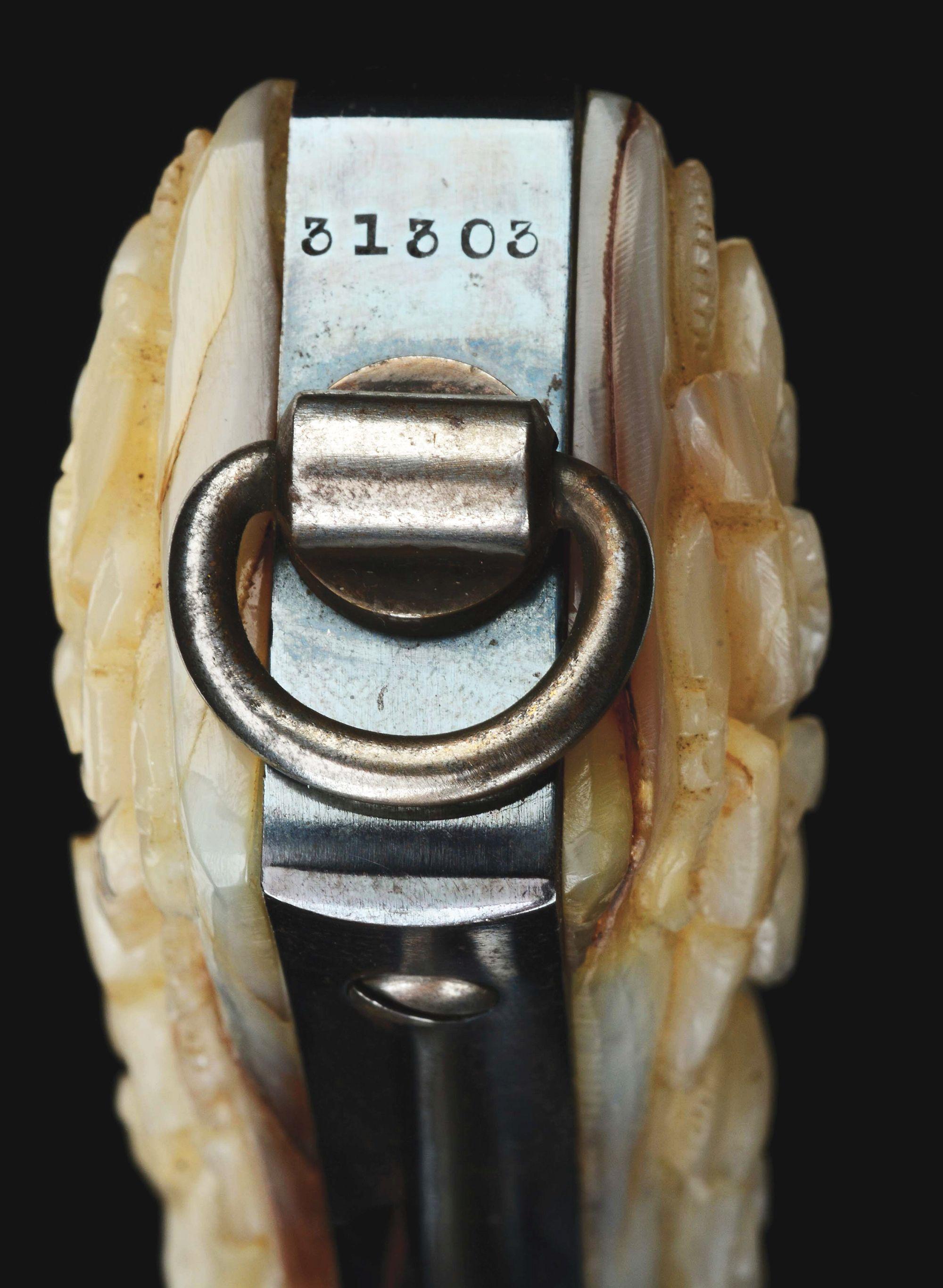 (A) Cased Pair of Japanese Engraved Smith & Wesson No. 3 Revolvers with Carved Pearl Grips.