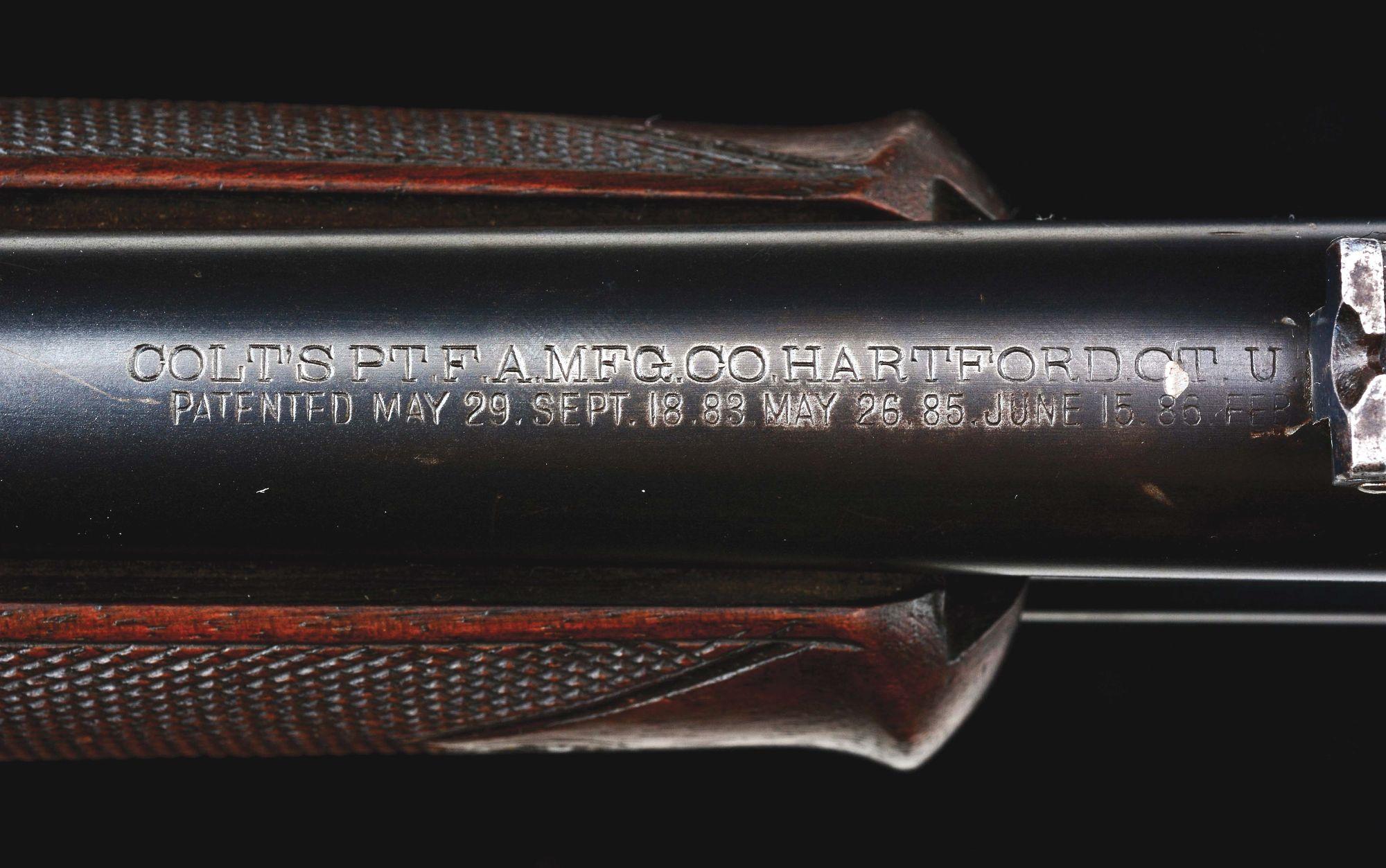 (A) Spectacular 1st Year Production Colt Lightning Large Frame Baby Carbine (1887).
