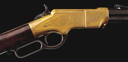 (A)Rare Hoggson Engraved Model 1860 Henry Lever Action Rifle.
