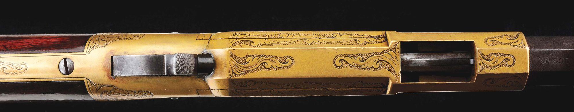 (A)Rare Hoggson Engraved Model 1860 Henry Lever Action Rifle.