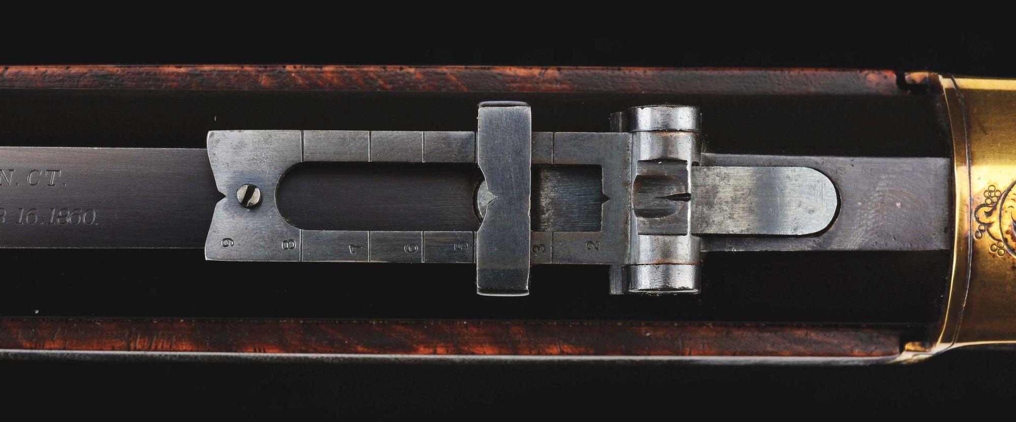 (A) Incredibly Rare J. Ulrich Signed, Engraved & Gold Plated Winchester Model 1866 Lever Action Rifl