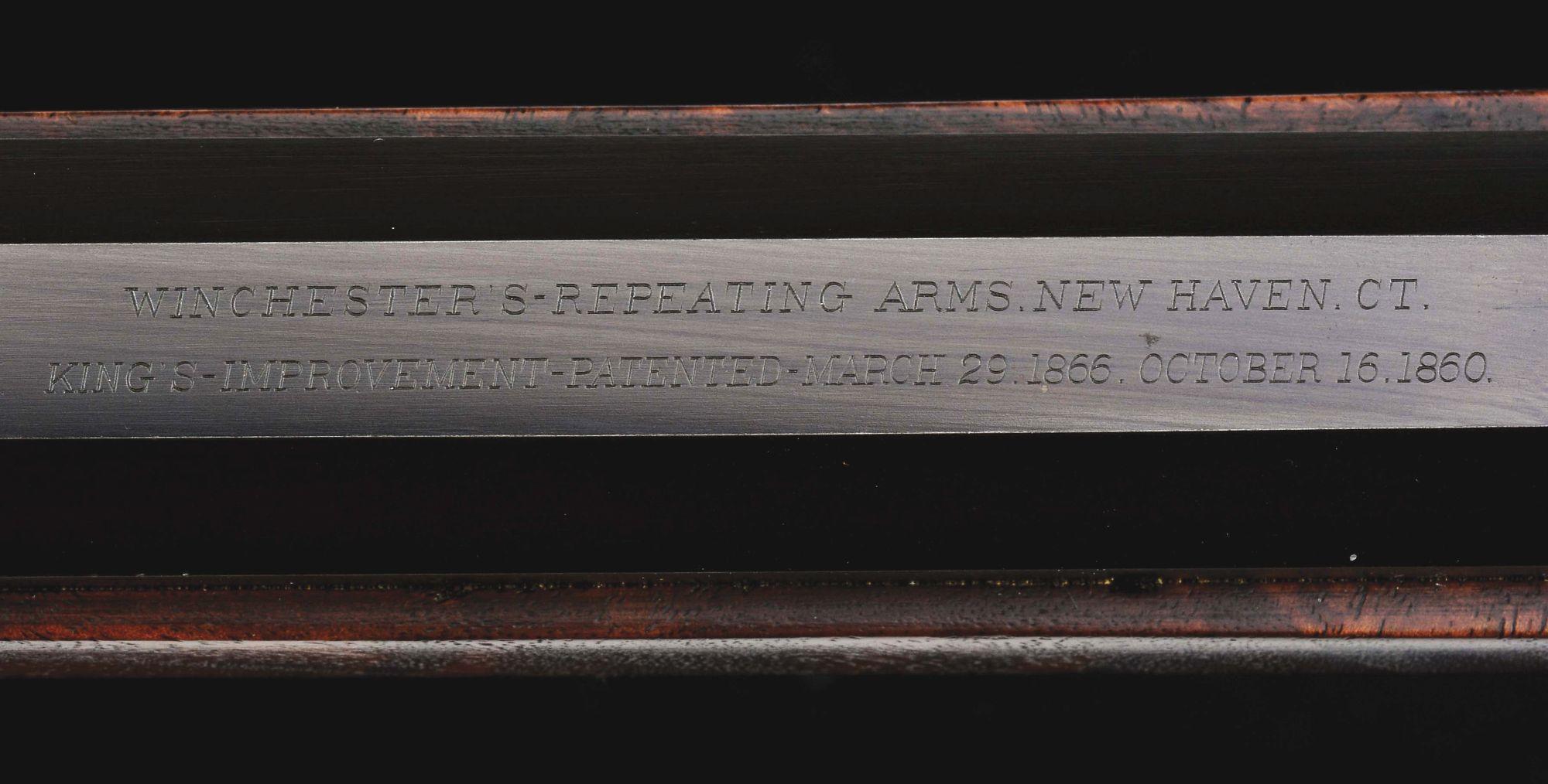 (A) Incredibly Rare J. Ulrich Signed, Engraved & Gold Plated Winchester Model 1866 Lever Action Rifl