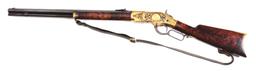 (A) Incredibly Rare J. Ulrich Signed, Engraved & Gold Plated Winchester Model 1866 Lever Action Rifl
